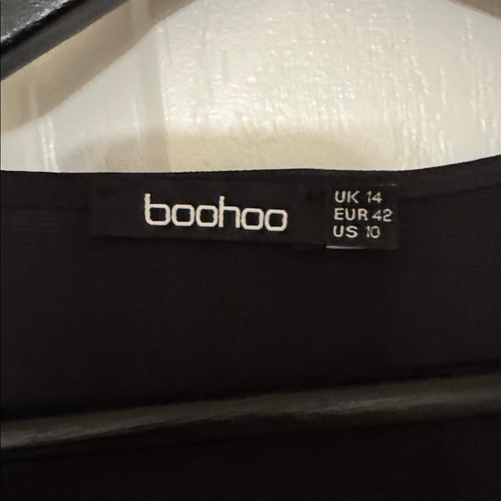 Boohoo Satin Wrap Shirt Style Dress - Picture 8 of 8
